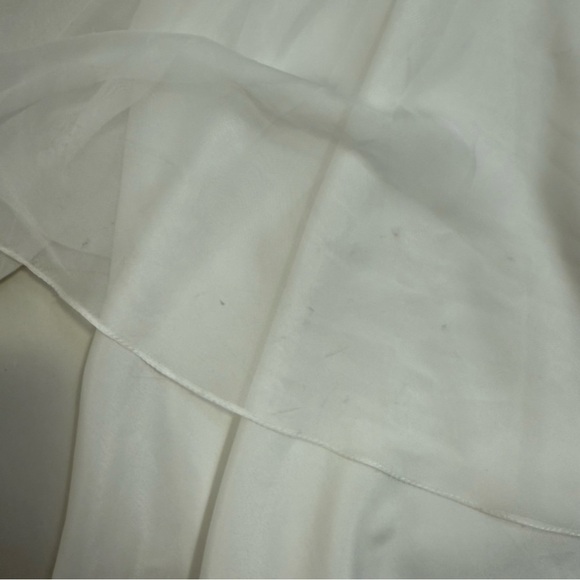 Madison James Strapless Embellished Chiffon Gown • Size 6 • Ivory/Gold - Picture 14 of 16